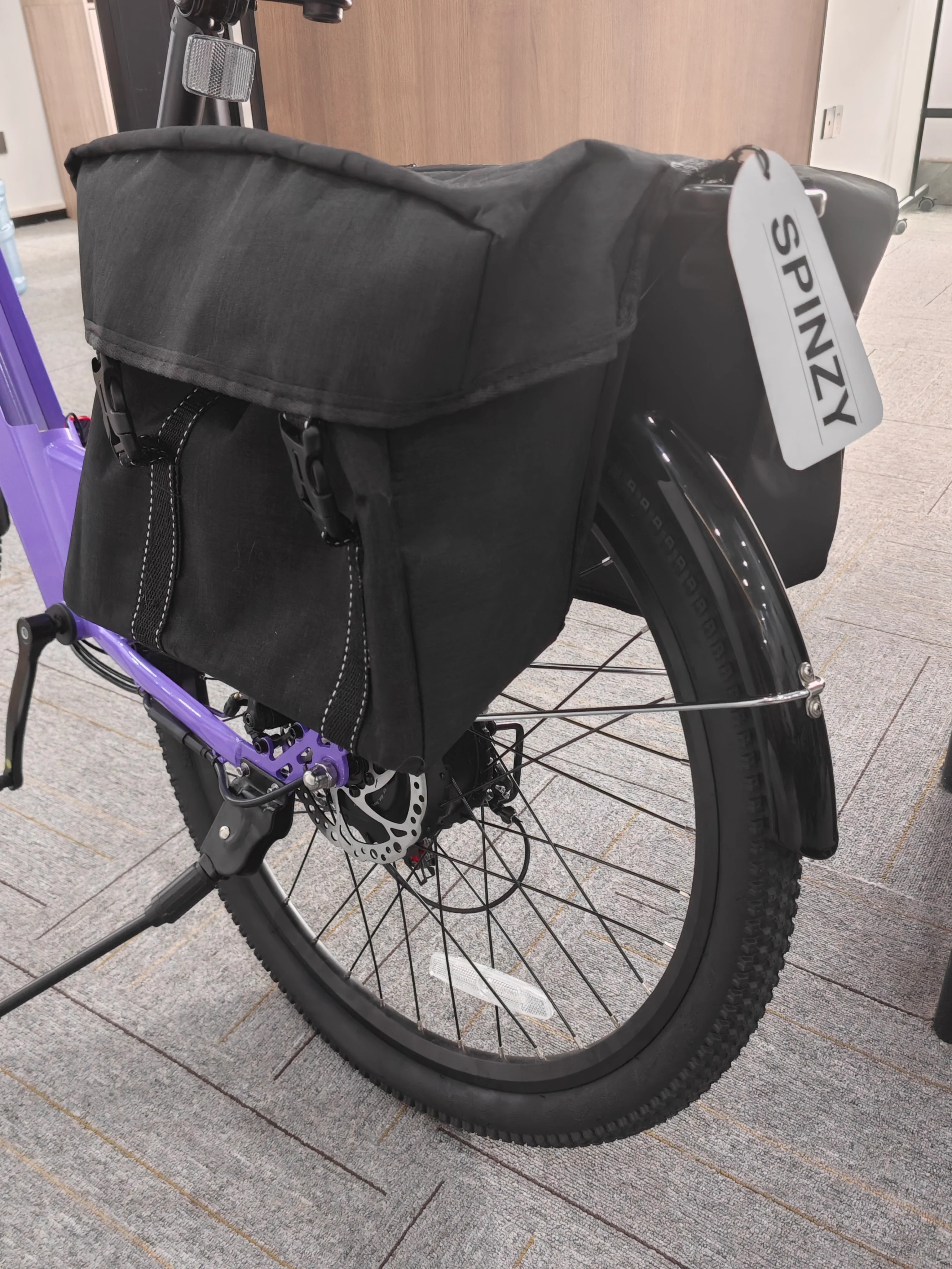SPINZY Bike Panniers Bag – Large Capacity Saddlebags Adapted for Bicycles, Pannier Bags for Bicycles, Rear Rack Ebike Saddle Bags, Bike Rack Bag, Black - Image 3